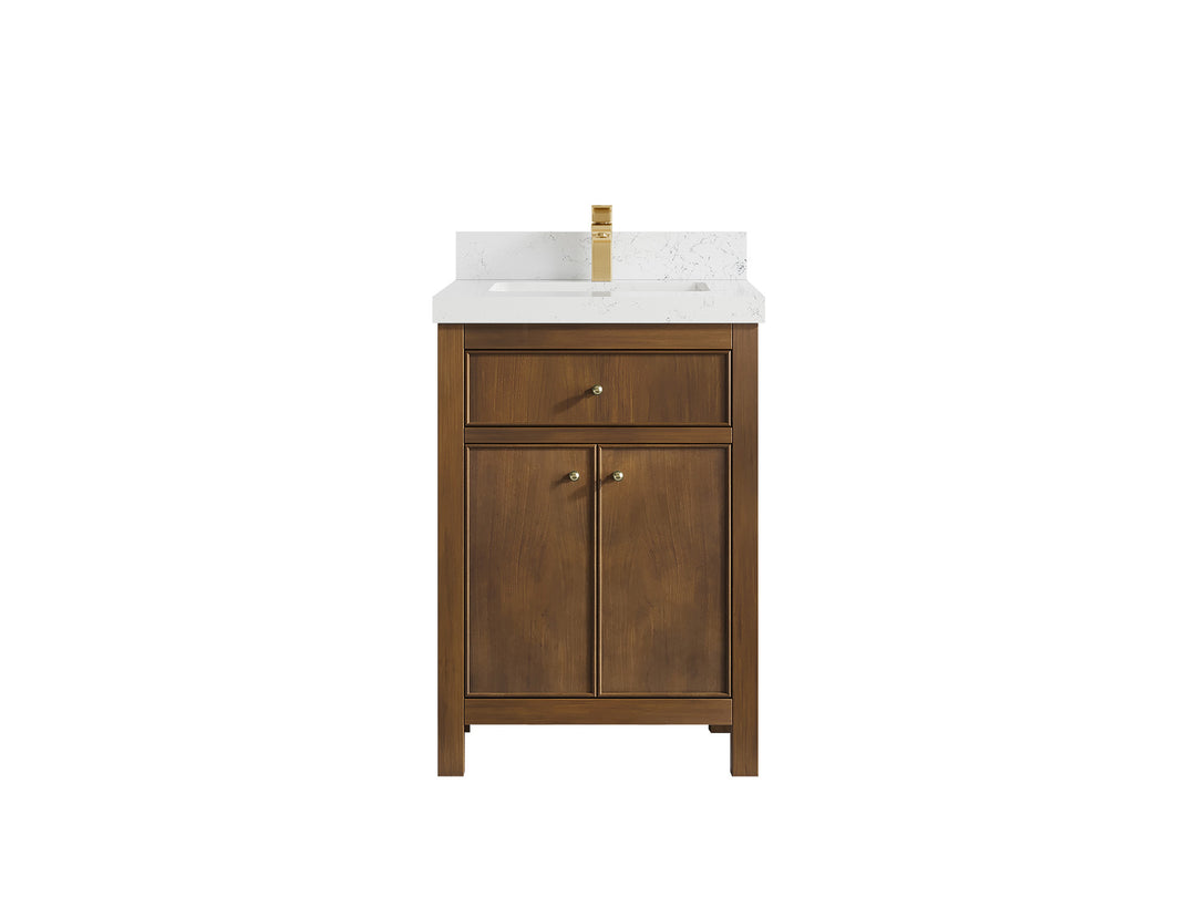 Chicago Teak 24 in. W x 22 in. D Single Sink Bathroom Vanity