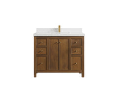Chicago Teak 42 in. W x 22 in. D Single Sink Bathroom Vanity - photo 22