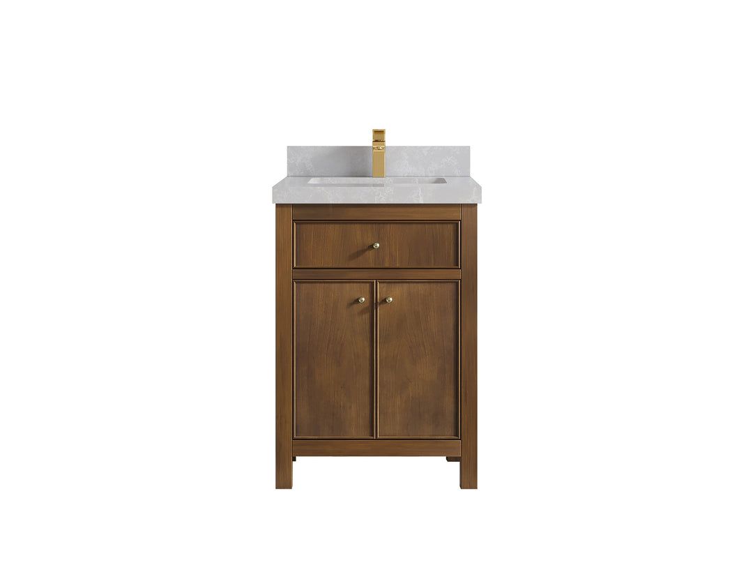 Chicago Teak 24 in. W x 22 in. D Single Sink Bathroom Vanity