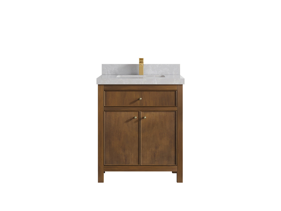 Chicago Teak 30 in. W x 22 in. D Single Sink Bathroom Vanity