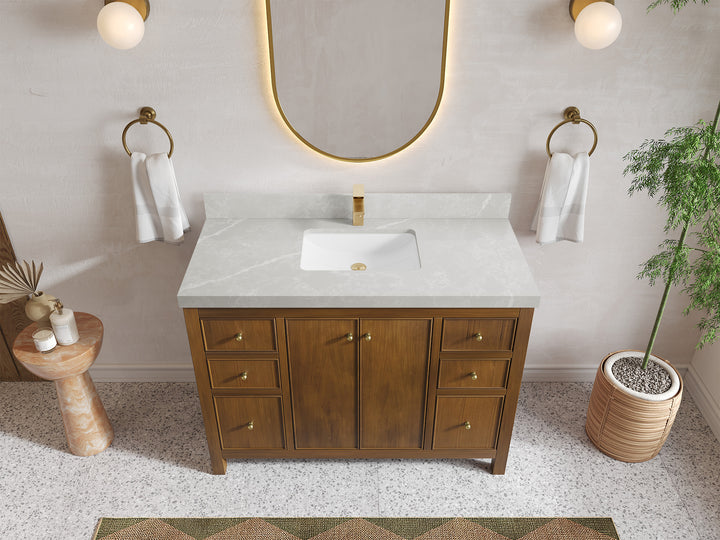 Chicago Teak 48 in. W x 22 in. D Single Sink Bathroom Vanity - photo 30