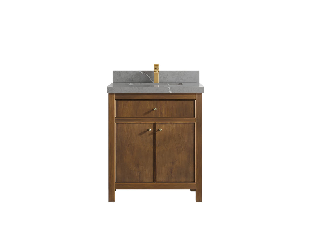 Chicago Teak 30 in. W x 22 in. D Single Sink Bathroom Vanity