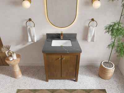 Chicago Teak 30 in. W x 22 in. D Single Sink Bathroom Vanity
