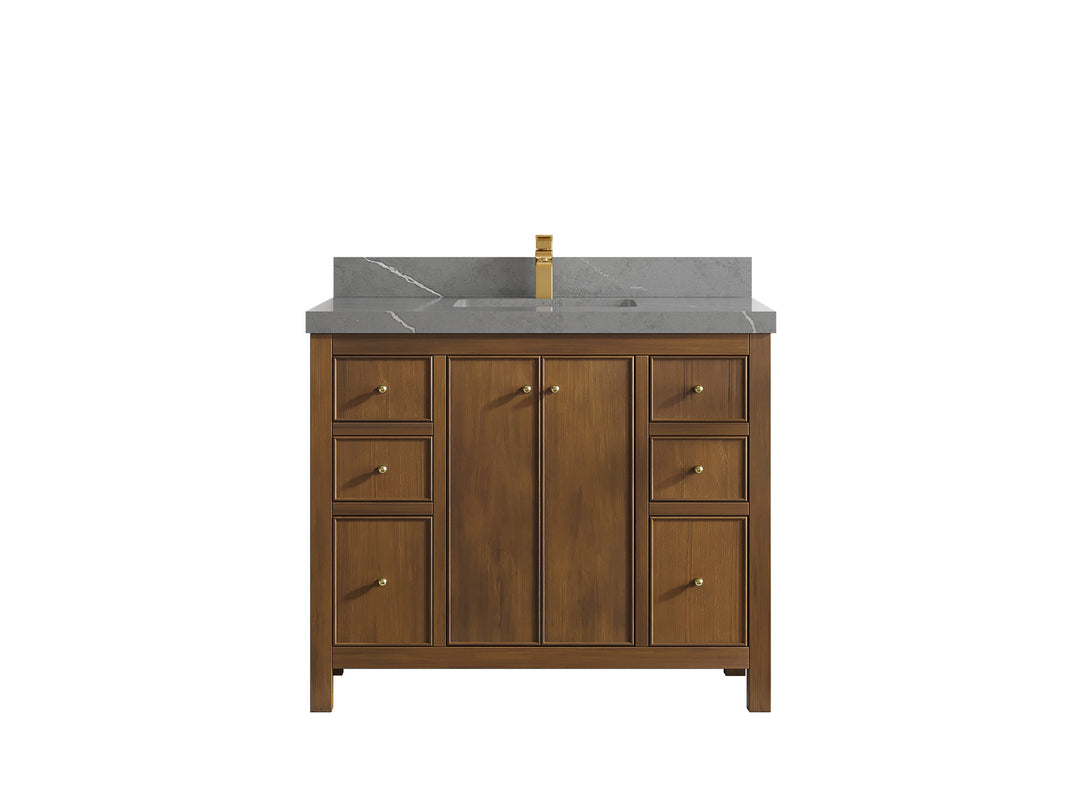 Chicago Teak 42 in. W x 22 in. D Single Sink Bathroom Vanity
