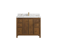 Chicago Teak 42 in. W x 22 in. D Single Sink Bathroom Vanity - photo 36