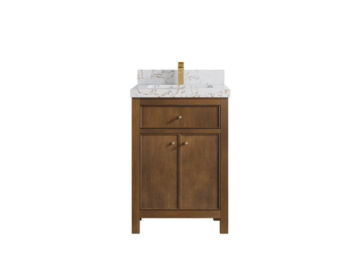 Chicago Teak 24 in. W x 22 in. D Single Sink Bathroom Vanity - photo 20