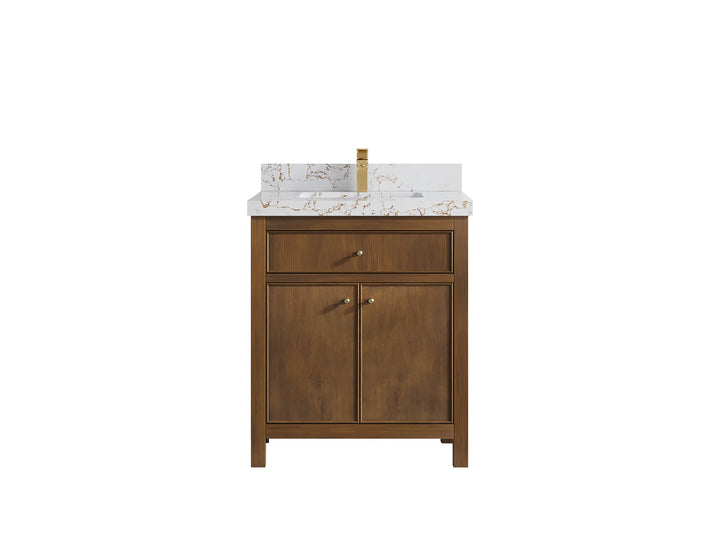 Chicago Teak 30 in. W x 22 in. D Single Sink Bathroom Vanity - photo 39