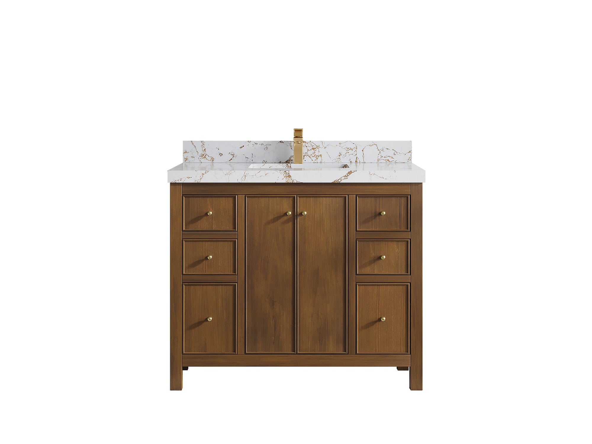 Chicago Teak 42 in. W x 22 in. D Single Sink Bathroom Vanity