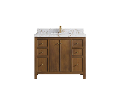 Chicago Teak 42 in. W x 22 in. D Single Sink Bathroom Vanity