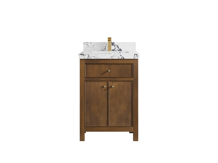 Chicago Teak 24 in. W x 22 in. D Single Sink Bathroom Vanity - photo 21
