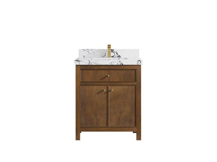 Chicago Teak 30 in. W x 22 in. D Single Sink Bathroom Vanity - photo 41