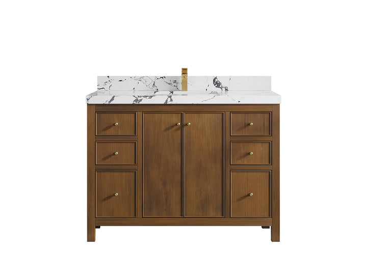Chicago Teak 48 in. W x 22 in. D Single Sink Bathroom Vanity - photo 39