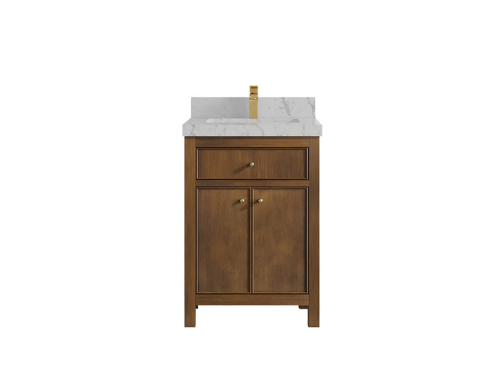 Chicago Teak 24 in. W x 22 in. D Single Sink Bathroom Vanity - photo 22