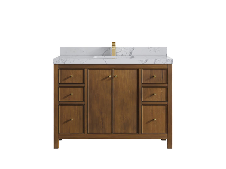 Chicago Teak 48 in. W x 22 in. D Single Sink Bathroom Vanity - photo 41
