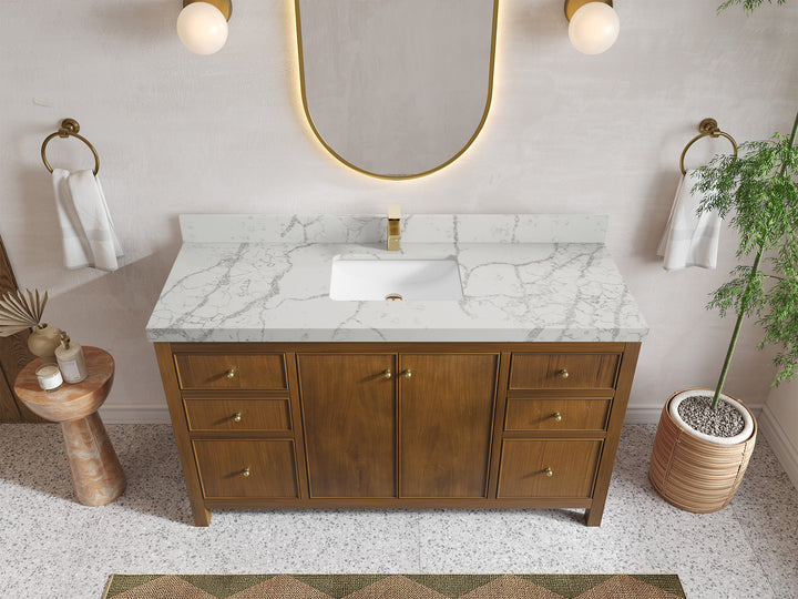 Chicago Teak 60 in. W x 22 in. D Single Sink Bathroom Vanity - photo 38