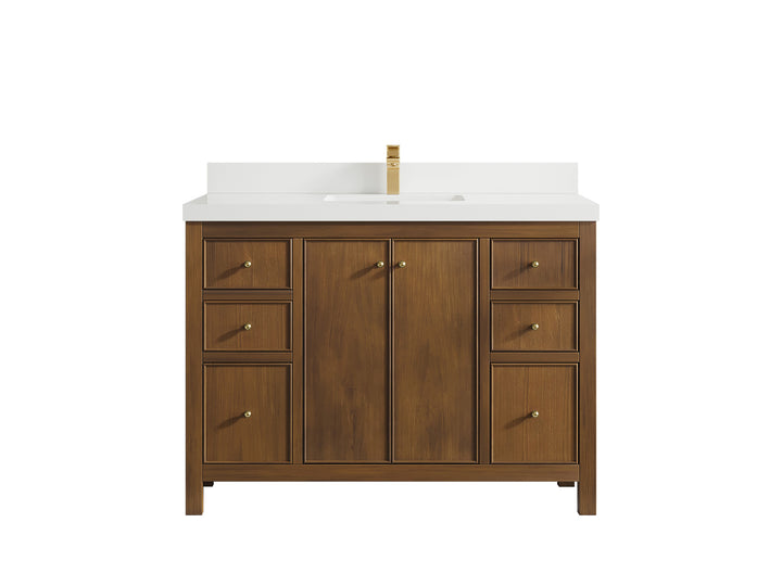Chicago Teak 48 in. W x 22 in. D Single Sink Bathroom Vanity - photo 43