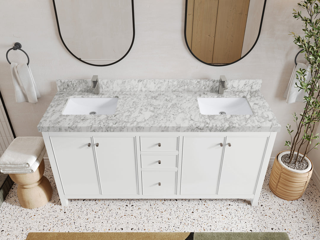 Chicago 72 in. W x 22 in. D Double Sink Bathroom Vanity