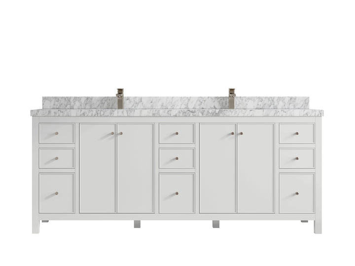 Chicago 84 in. W x 22 in. D Double Sink Bathroom Vanity - photo 19