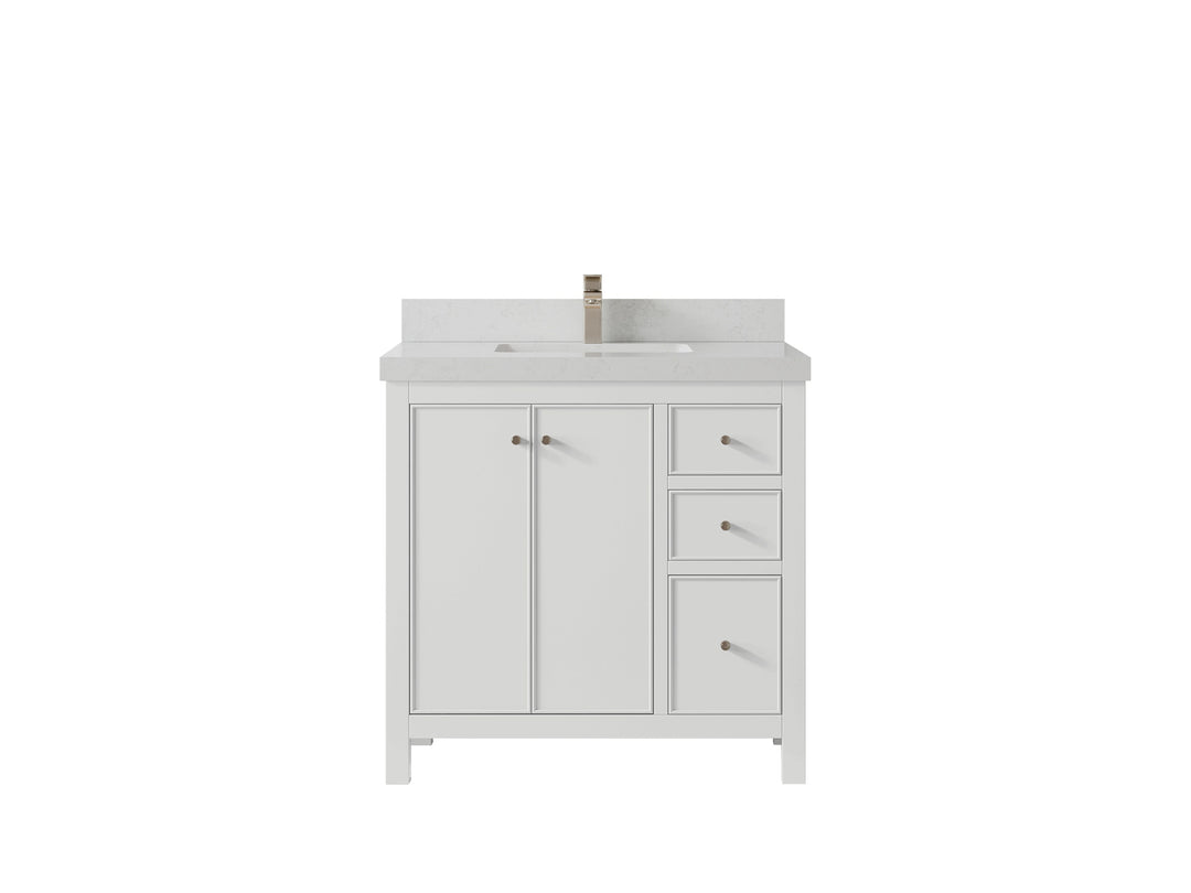 Chicago 36 in. W x 22 in. D Center Sink Bathroom Vanity
