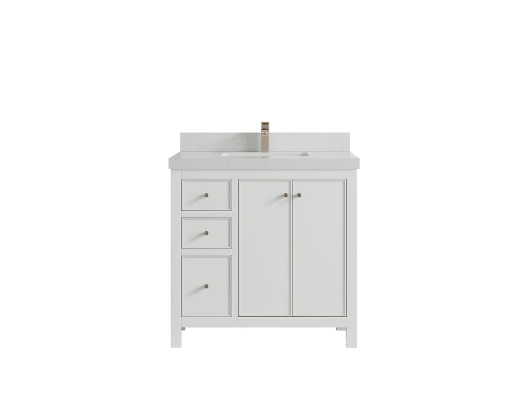Chicago 36 in. W x 22 in. D Center Sink Bathroom Vanity
