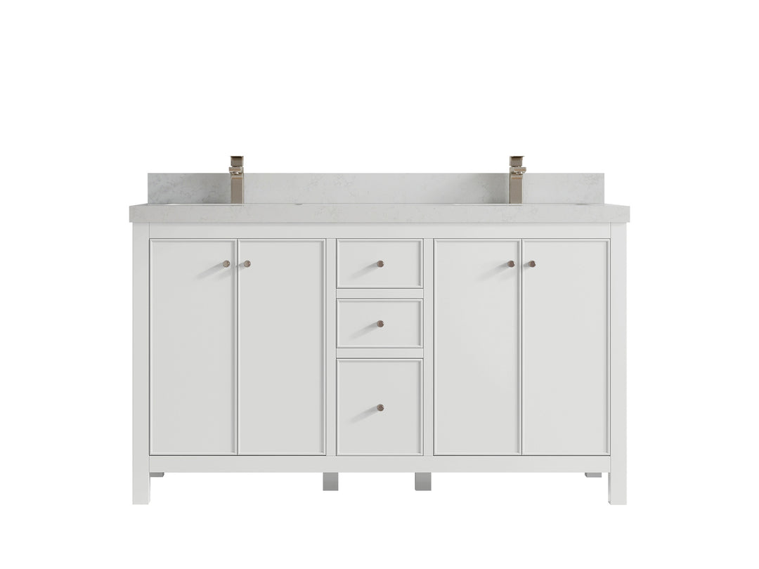 Chicago 60 in. W x 22 in. D Double Sink Bathroom Vanity