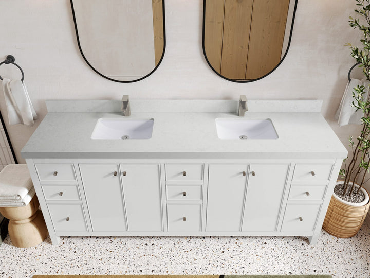Chicago 84 in. W x 22 in. D Double Sink Bathroom Vanity - photo 20