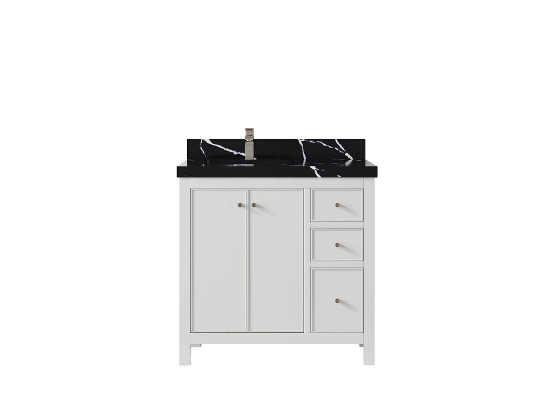 Chicago 36 in. W x 22 in. D Left Offset Sink Bathroom Vanity