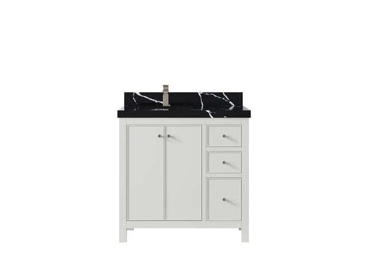 Chicago 36 in. W x 22 in. D Left Offset Sink Bathroom Vanity - photo 9