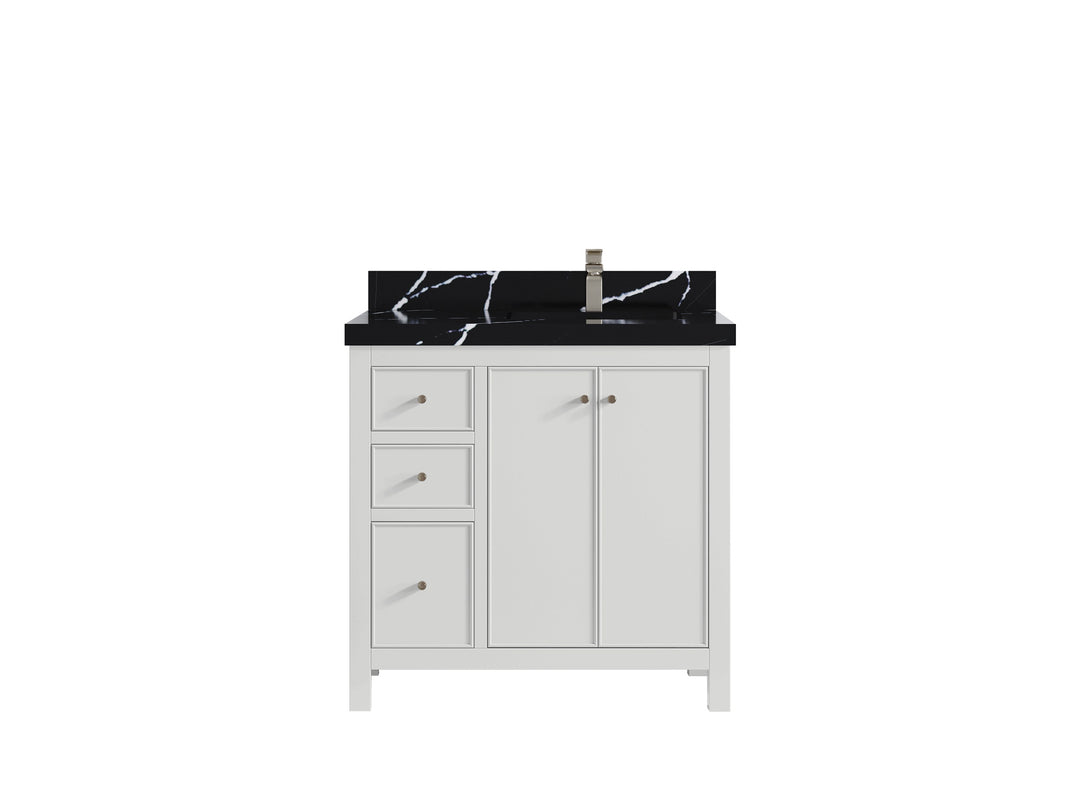 Chicago 36 in. W x 22 in. D Right Offset Sink Bathroom Vanity