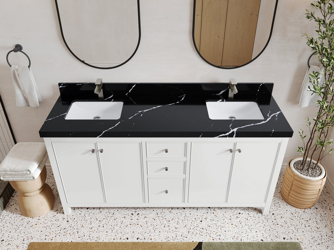 Chicago 72 in. W x 22 in. D Double Sink Bathroom Vanity