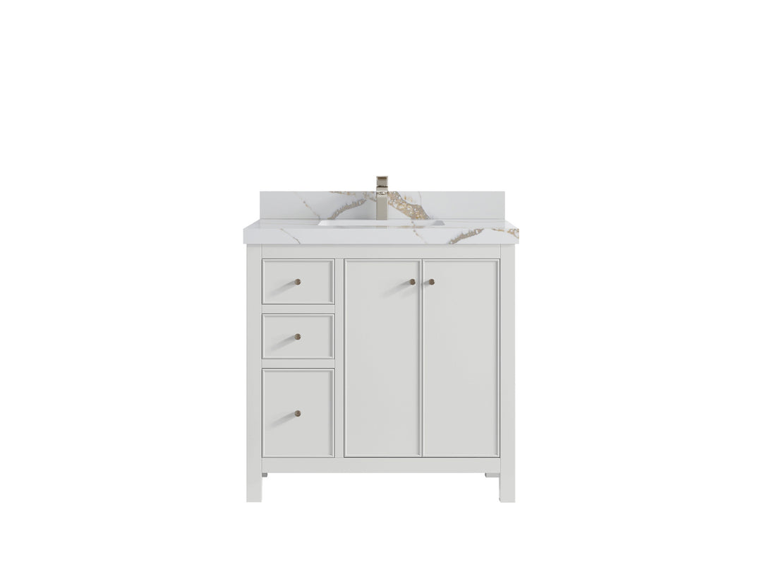 Chicago 36 in. W x 22 in. D Center Sink Bathroom Vanity