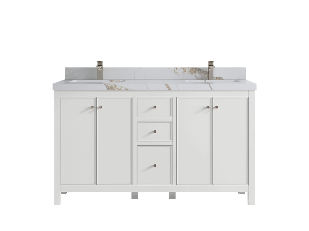 Chicago 60 in. W x 22 in. D Double Sink Bathroom Vanity