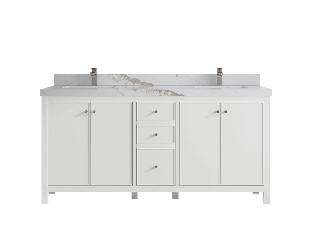 Chicago 72 in. W x 22 in. D Double Sink Bathroom Vanity