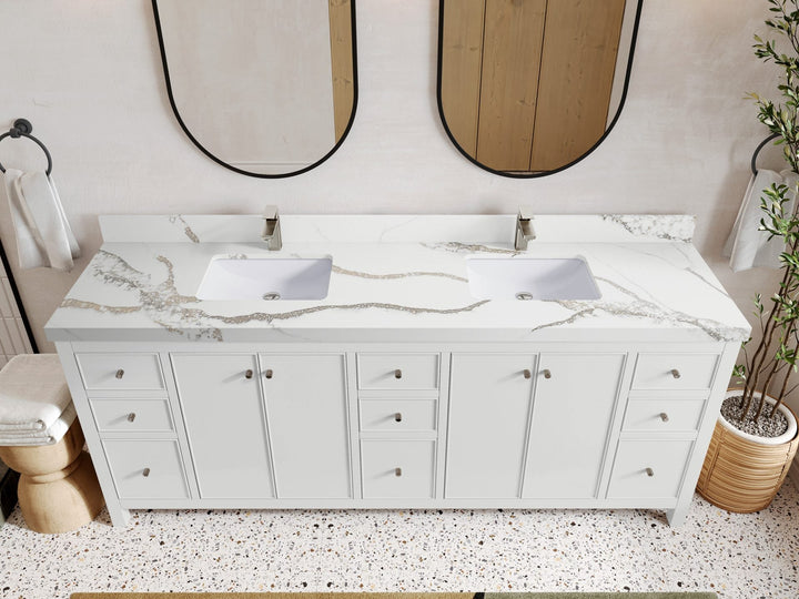 Chicago 84 in. W x 22 in. D Double Sink Bathroom Vanity - photo 10
