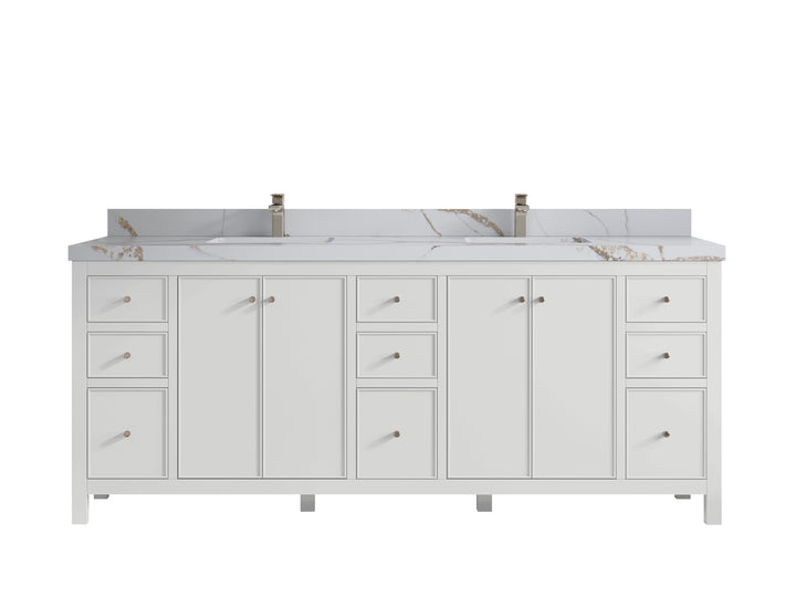Chicago 84 in. W x 22 in. D Double Sink Bathroom Vanity - photo 11