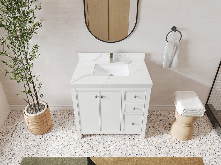 Chicago 36 in. W x 22 in. D Center Sink Bathroom Vanity - photo 14