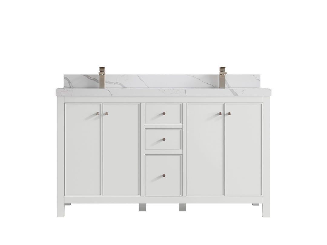 Chicago 60 in. W x 22 in. D Double Sink Bathroom Vanity