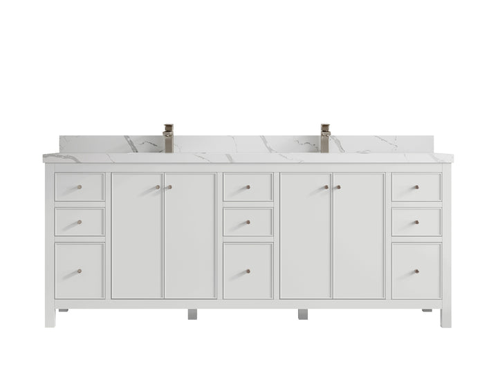 Chicago 84 in. W x 22 in. D Double Sink Bathroom Vanity - photo 13