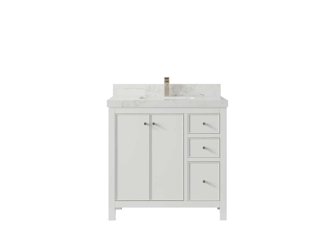 Chicago 36 in. W x 22 in. D Center Sink Bathroom Vanity