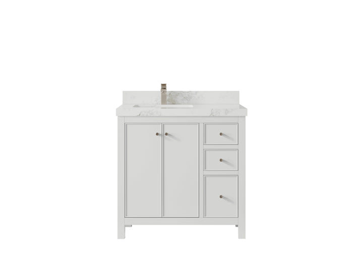 Chicago 36 in. W x 22 in. D Left Offset Sink Bathroom Vanity - photo 19