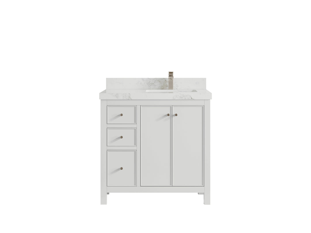 Chicago 36 in. W x 22 in. D Right Offset Sink Bathroom Vanity