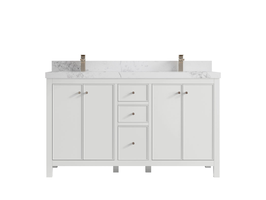 Chicago 60 in. W x 22 in. D Double Sink Bathroom Vanity