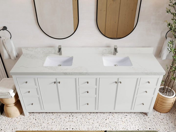 Chicago 84 in. W x 22 in. D Double Sink Bathroom Vanity - photo 14