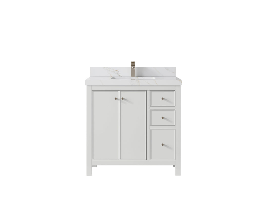 Chicago 36 in. W x 22 in. D Center Sink Bathroom Vanity