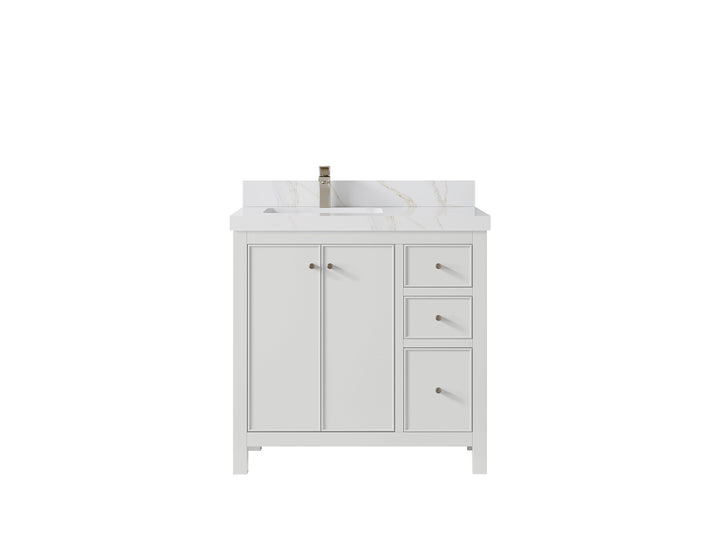 Chicago 36 in. W x 22 in. D Left Offset Sink Bathroom Vanity - photo 21