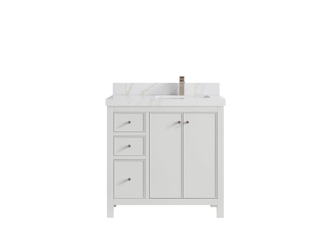 Chicago 36 in. W x 22 in. D Right Offset Sink Bathroom Vanity