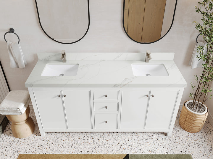 Chicago 72 in. W x 22 in. D Double Sink Bathroom Vanity - photo 20