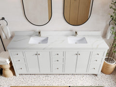 Chicago 84 in. W x 22 in. D Double Sink Bathroom Vanity - photo 16
