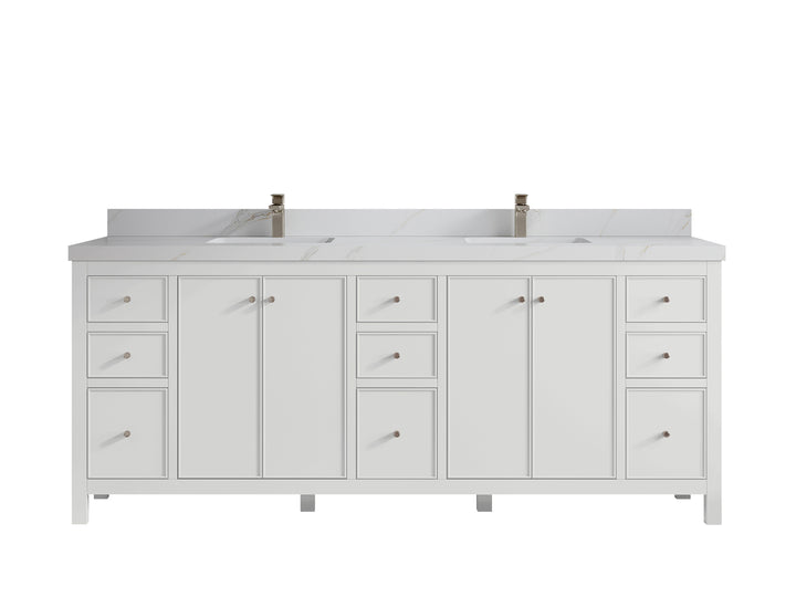 Chicago 84 in. W x 22 in. D Double Sink Bathroom Vanity - photo 17