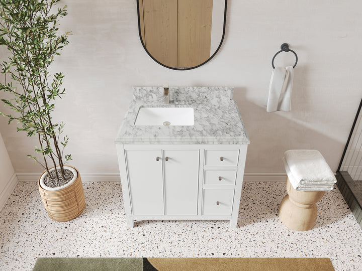 Chicago 36 in. W x 22 in. D Left Offset Sink Bathroom Vanity - photo 24